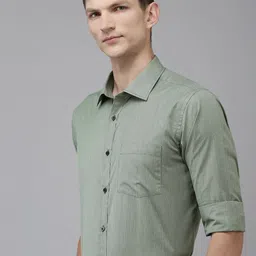 Park Avenue Slim Fit Self Striped Formal Shirt-picture-0
