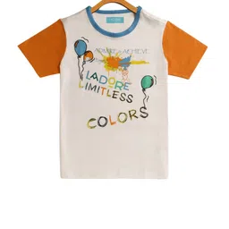 LAdore Kids White Printed Round Neck Pure Cotton T-shirt-picture-27