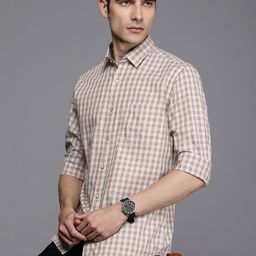 Raymond Men Pure Cotton Slim Fit Tartan Checked Casual Shirt-picture-36