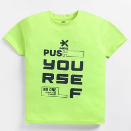 HRX by Hrithik Roshan Boys Typography Printed Rapid Dry Sports T-shirt-image-73