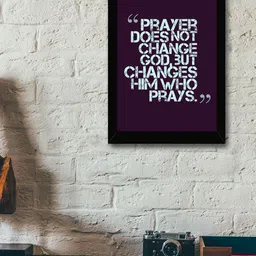 TIED RIBBONS Black & Purple Inspirational Typographic Wall Art-image-31