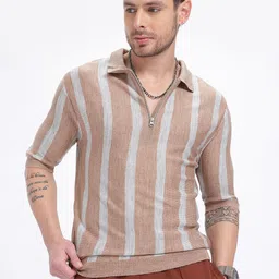 glitchez Vivid Self Striped Acrylic T-shirt-image-72