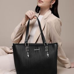 French Connection Structured Pleated Shoulder Bag-35