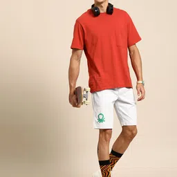 United Colors of Benetton Men Pure Cotton Slim Fit Jersey Shorts-picture-2