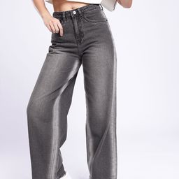 glitchez Women Edgy Cool Baggy Fit High-Rise Heavy Fade Jeans-image-99