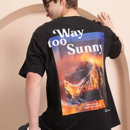 Mast & Harbour Photographic Printed Drop-Shoulder Sleeves Relaxed Fit T-shirt-picture-34