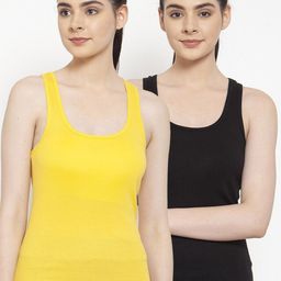 Friskers Women Pack of 2 Solid Tank Tops-image-36