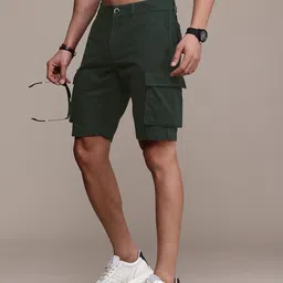 Roadster Men Solid Cargo Shorts-image-68