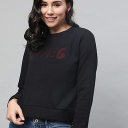 STREET 9 Women Black & Red Printed Sweatshirt-picture-17