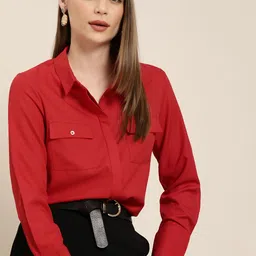 her by invictus Women Red Formal Shirt-picture-16