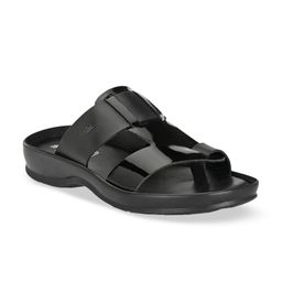 Hitz Men Black Leather Comfort Sandals-picture-10