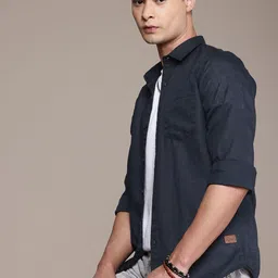 Roadster Men Solid Premium Regular Fit Shirt-image-66