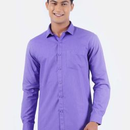 Ramraj Men Purple Solid Pure Cotton Casual Shirt-image-33