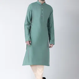KISAH Mandarin Collar A-Line Kurta with Trousers-picture-46