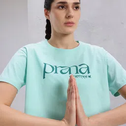 HRX by Hrithik Roshan Printed Pure Cotton Boxy Yoga T-shirt-image-7