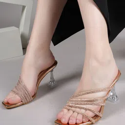 DressBerry Embellished Kitten Mules-17
