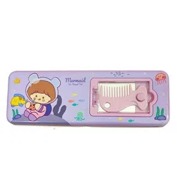 YK Rabbit & Cat Metal Pencil Case With Mirror & Comb-32
