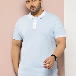 Sztori Plus Size Polo Collar T-shirt-55