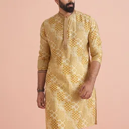 KISAH Men Printed Regular Fit Ethnic Motifs Kurta-picture-51