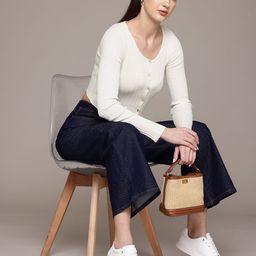MANGO Ribbed Tie-Up Crop Cardigan-image-18