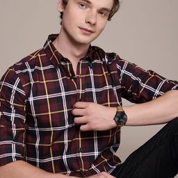 Nautica Pure Cotton Slim Fit Tartan Checked Casual Shirt-image-58