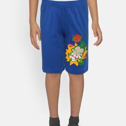 dongli Boys Blue Printed Regular Fit Shorts-14