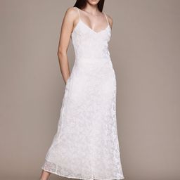 MANGO Floral Design Velvet Finish A-Line Midi Dress-image-38