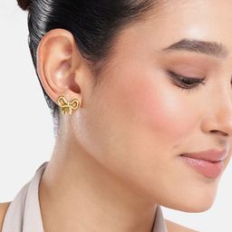 DressBerry Contemporary Bows Studs Earrings-24