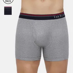 Van Heusen Men Multicolour Pack of 2 Solid Antibacterial Colour Fresh Trunks-picture-46