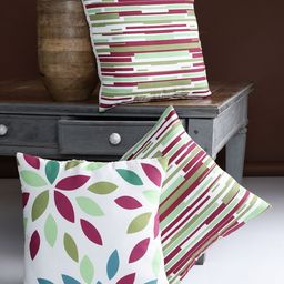 Alina decor White Set of 3 Striped Square Cushion Covers-5