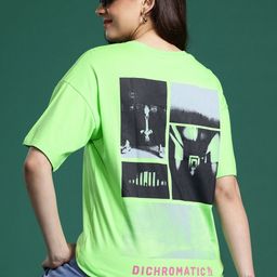 DressBerry Women Printed Pure Cotton T-shirt-image-41