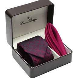 Louis Philippe Men Woven Design Accessory Gift Set-picture-19