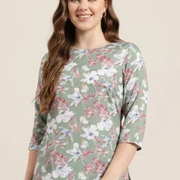 HERE&NOW Floral Printed Kurti-picture-37