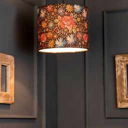 green girgit Brown & Red Floral Print Contemporary Hanging Light-21