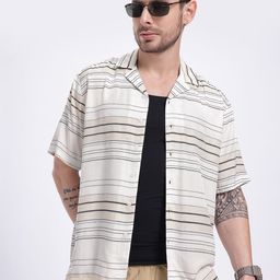glitchez Striped Drip Bowling Shirt-image-3