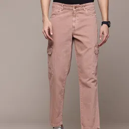The Roadster Lifestyle Co. Men Pure Cotton Cargo Style Relaxed Fit Jeans-image-75