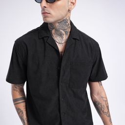 glitchez Classic Cool Self Design Oversized Fit Shirt-image-44