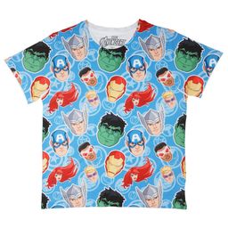 Marvel by Wear Your Mind Boys Blue & White Printed Round Neck T-shirt-image-81