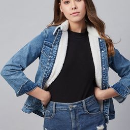 StyleStone Women Blue Solid Denim Jacket-picture-24