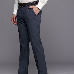 Louis Philippe Men Textured Slim Fit Formal Trousers-picture-47