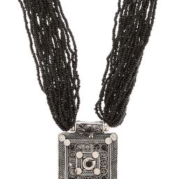 Bamboo Tree Jewels Black Metal Handcrafted Necklace-image-96