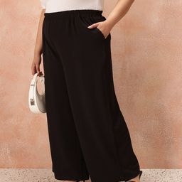 all about you Plus Size Women Mid-Rise Flared Fit Wide Leg Trousers-image-15