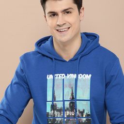 HERE&NOW Pure Cotton Printed Hooded Sweatshirt-picture-11