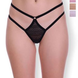 SELFCARE Women Pack of 4  Net Thong Panties-image-9