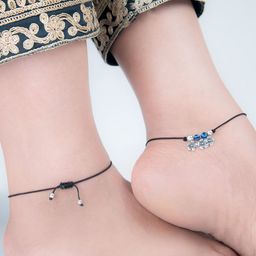Nipura 925 Sterling Silver Floral Charm Adjustable Anklets-image-19