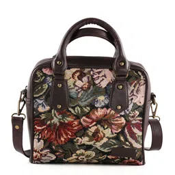 RUDHIRA Floral Printed Leather Structured Handheld Bag-25