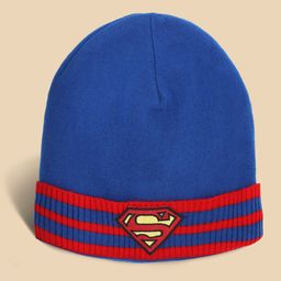 Kids Ville Boys Blue & Red Superman Featured Beanie Cap-27