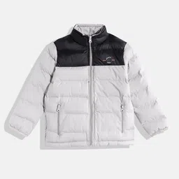 Fort Collins Boys Colourblocked Mock Collar Padded Jacket-image-7