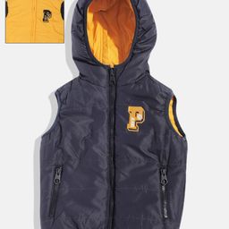 Pepe Jeans Boys Solid Reversible Padded Sleeveless Jacket-picture-12
