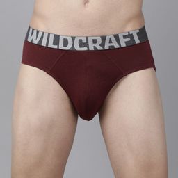 Wildcraft Men Burgundy Solid Antimicrobial Antiodour Briefs 8903338321088-image-5